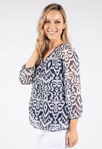 Animal Print Lurex Blouse