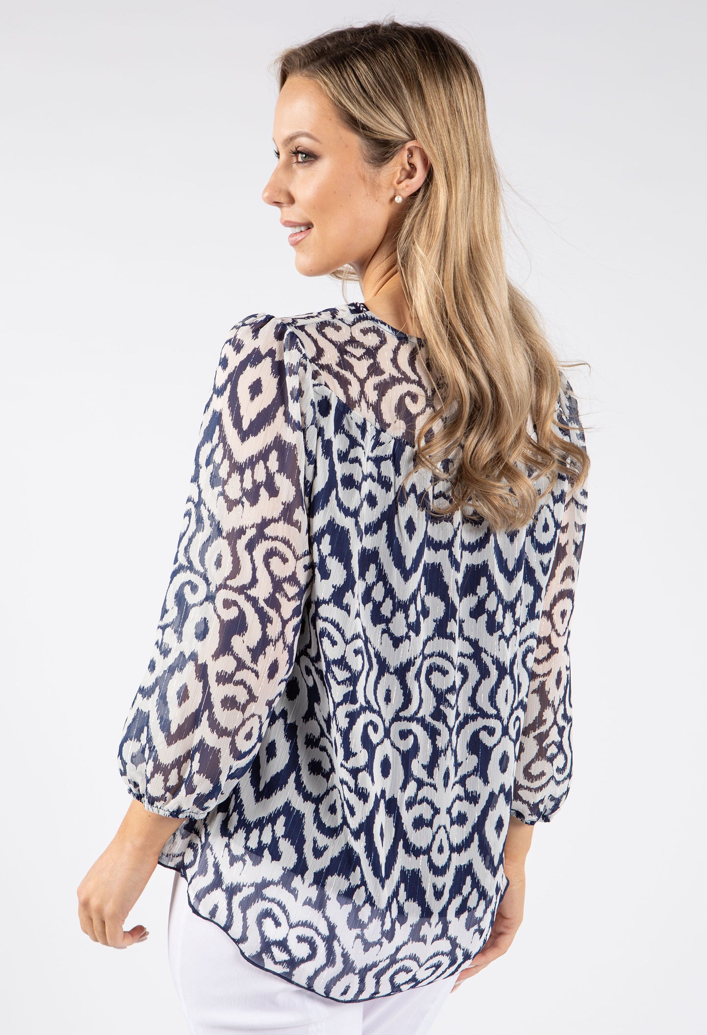 Animal Print Lurex Blouse