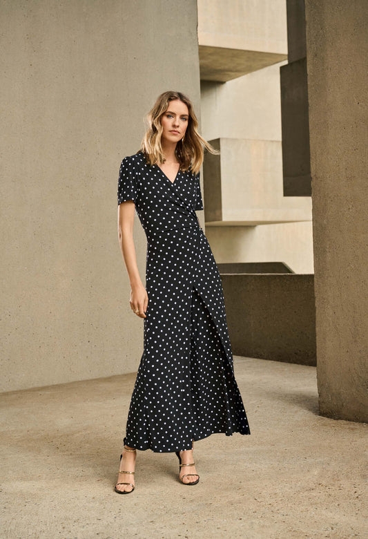 Polka Dot Wrap Jumpsuit