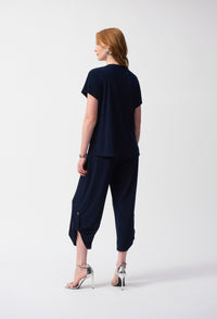 Cropped V-neck Relaxed Jumpsuit