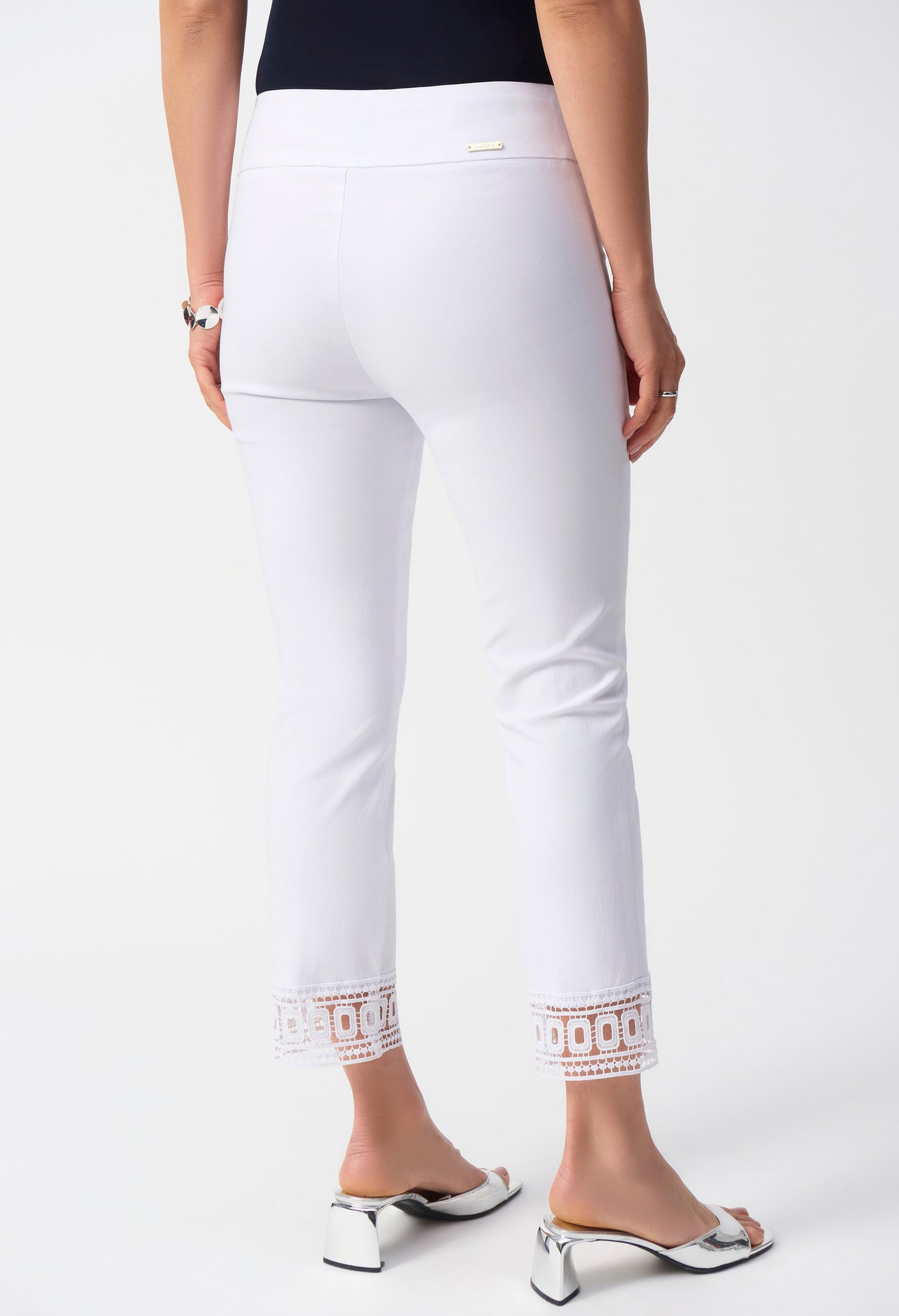 High-waisted Embroidered Trousers