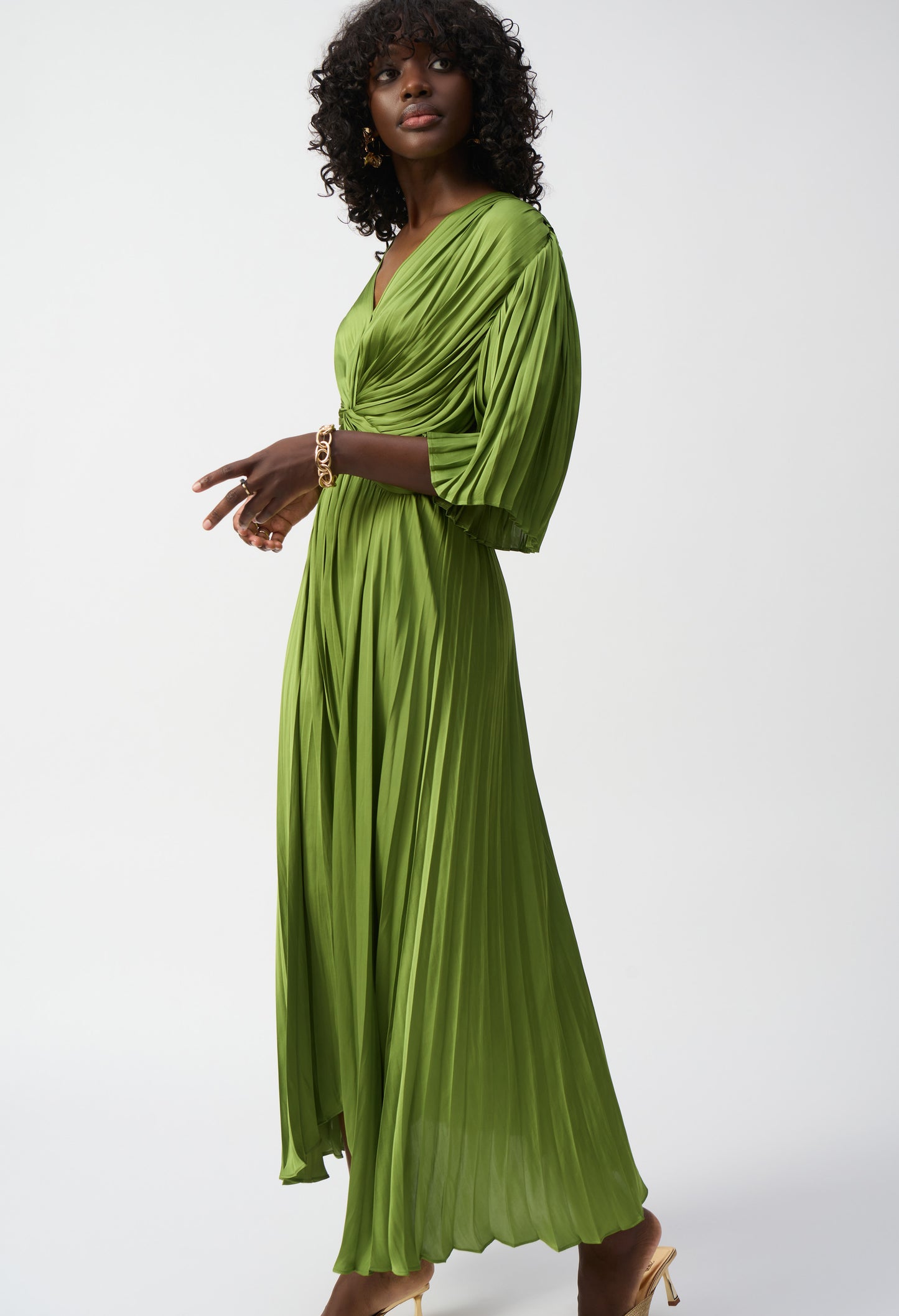 Maxi A-line V-neck Dress