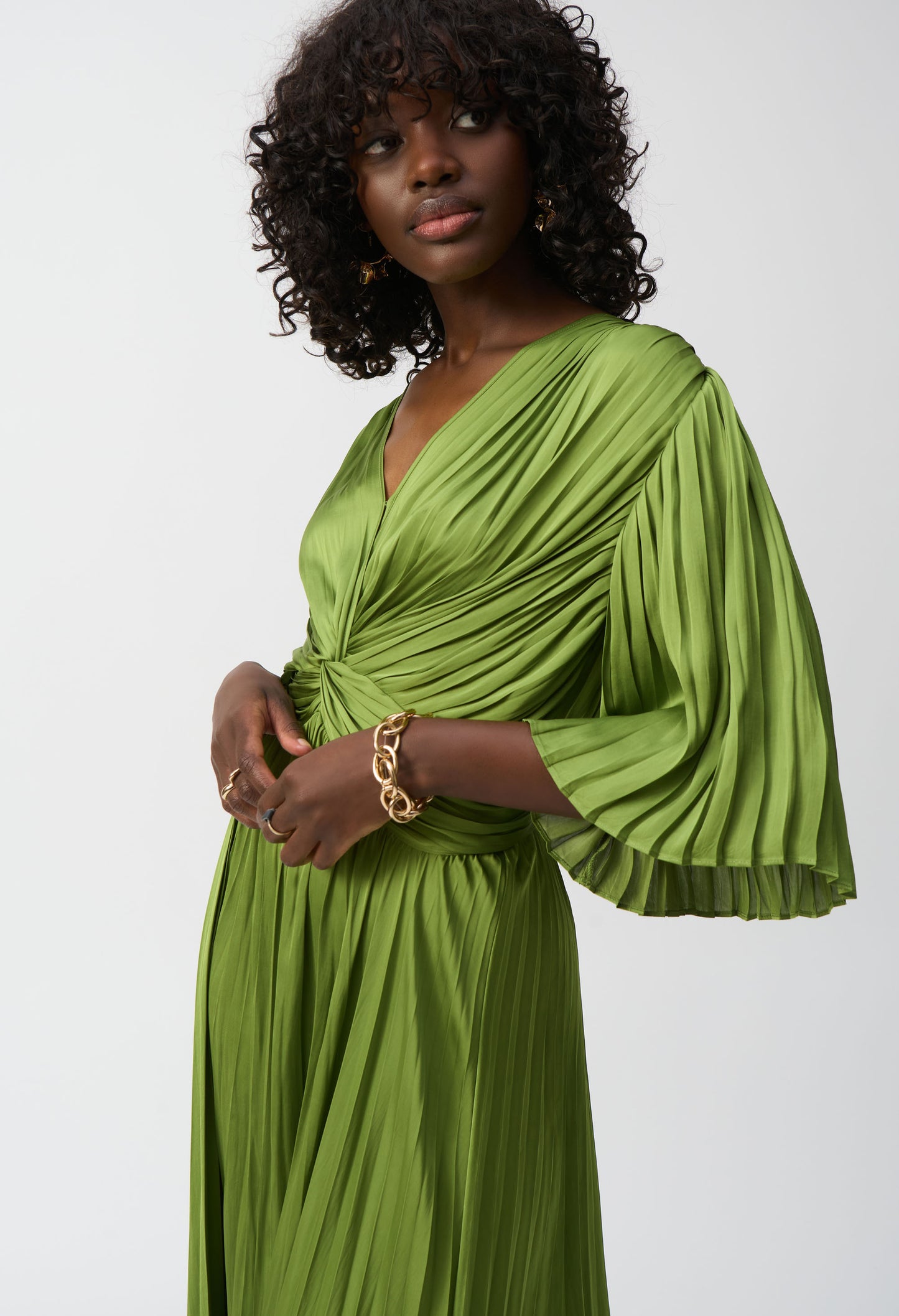 Maxi A-line V-neck Dress