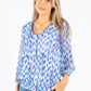 Abstract Print V-Neck Top