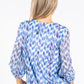 Abstract Print V-Neck Top