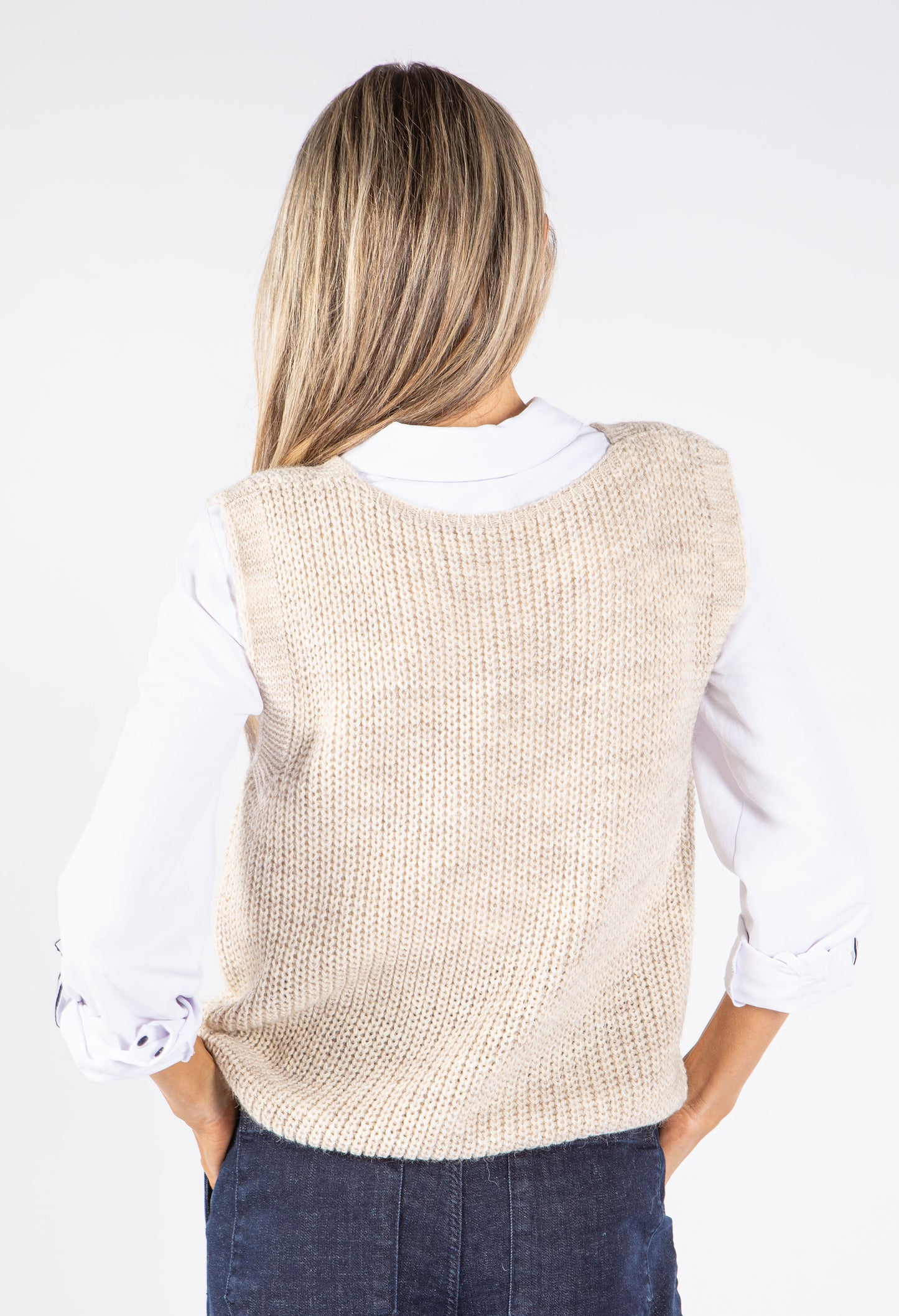 Soft Knit V Neck Vest