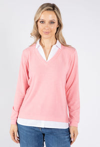 Super Soft Two in One V Neck Pullover