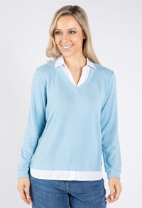 Super Soft Two in One V Neck Pullover