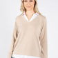 Super Soft Two in One V Neck Pullover