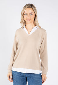 Super Soft Two in One V Neck Pullover