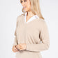 Super Soft Two in One V Neck Pullover