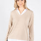 Super Soft Two in One V Neck Pullover