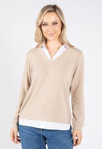 Super Soft Two in One V Neck Pullover