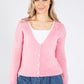 V Neck Buttoned Cardigan