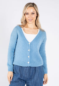 V Neck Buttoned Cardigan