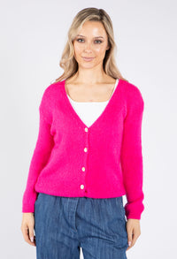 V Neck Buttoned Cardigan