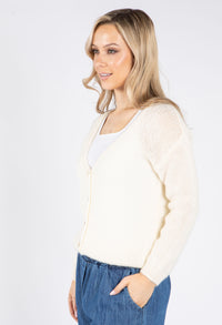 V Neck Buttoned Cardigan