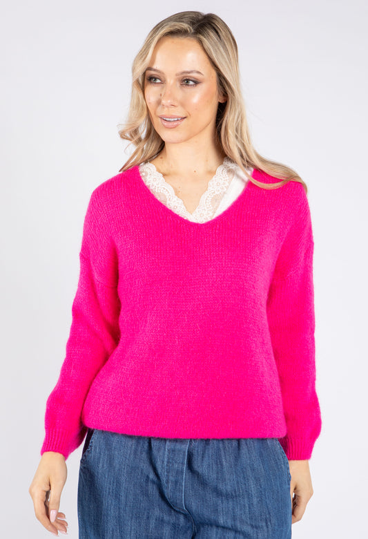 Soft Touch V Neck Knit Pullover