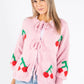 Cherry Tie Knit Jumper