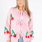 Cherry Tie Knit Jumper