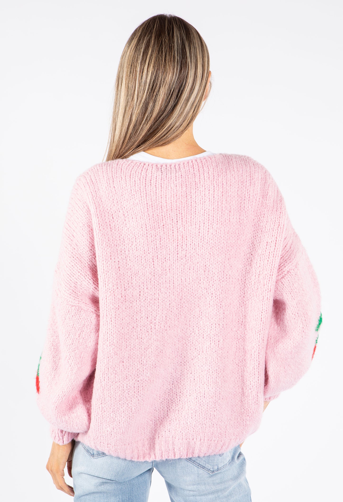 Cherry Tie Knit Jumper