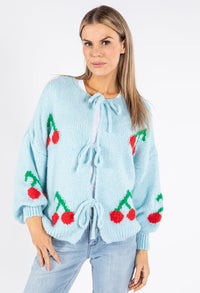 Cherry Tie Knit Jumper