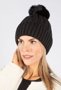 Faux Fur Bobble Hat