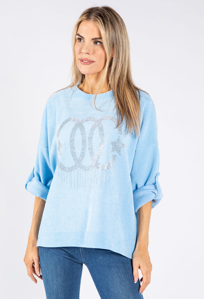 Cord Feel Diamante Pullover