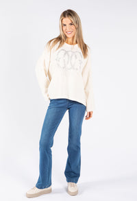 Cord Feel Diamante Pullover