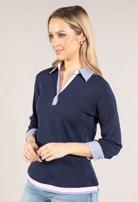 Two In One Stripe Pullover Shirt