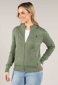 Zip Up Cable Knit