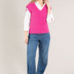 V Neck Soft Cable Knit Vest