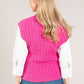 V Neck Soft Cable Knit Vest