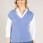 V Neck Soft Cable Knit Vest