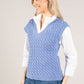 V Neck Soft Cable Knit Vest