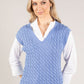 V Neck Soft Cable Knit Vest