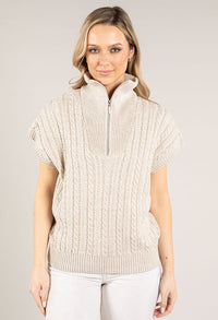 Soft Cable Knit Sweater Vest