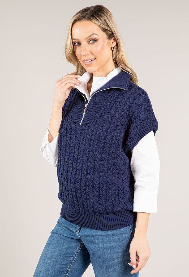 Soft Cable Knit Sweater Vest