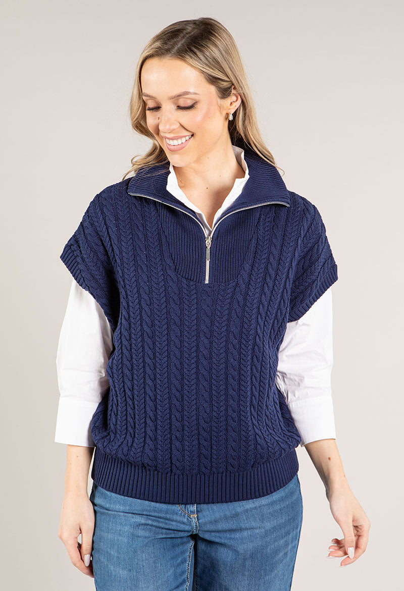 Soft Cable Knit Sweater Vest