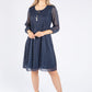 Plisse Pleat Polka Dot Dress