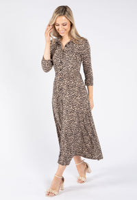 Mini Leopard Print Tie Waist Dress