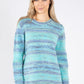 Striped Ribbed Knit Pullover