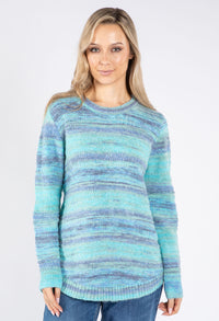 Striped Ribbed Knit Pullover