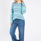 Striped Ribbed Knit Pullover