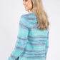 Striped Ribbed Knit Pullover