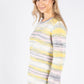 Striped Ribbed Knit Pullover