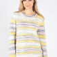 Striped Ribbed Knit Pullover