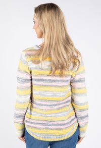 Striped Ribbed Knit Pullover