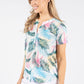 Palm Print V-Neck Top