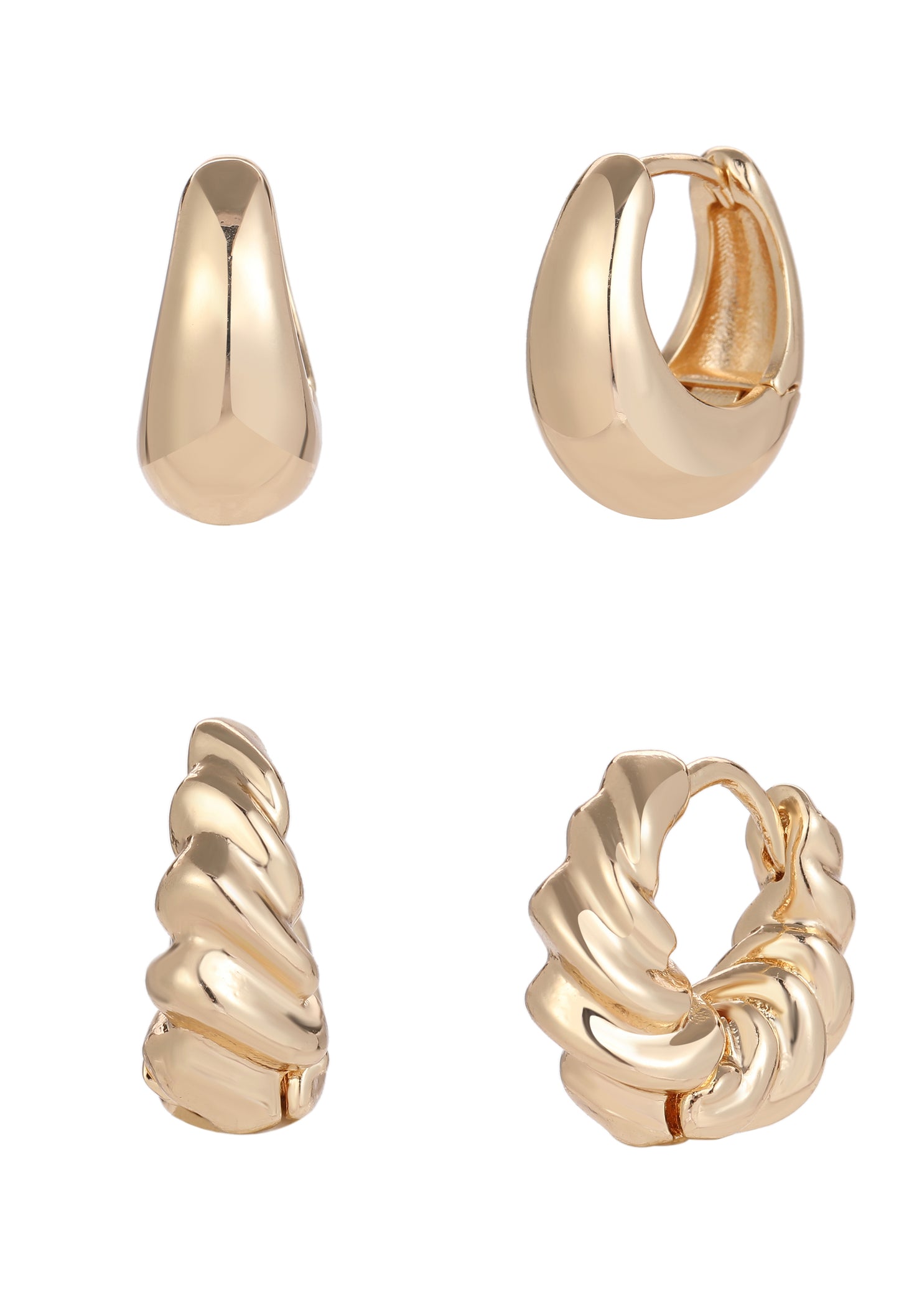 2 Pack Hoop Earrings Set